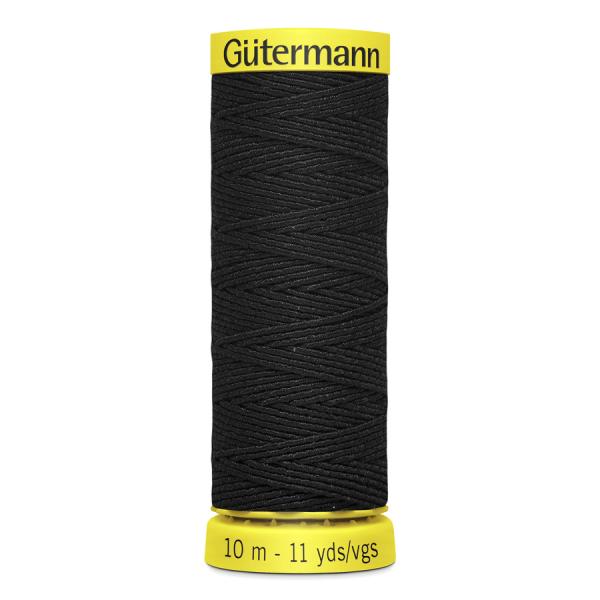Gütermann elastic shirring thread - 4017 Black 10m