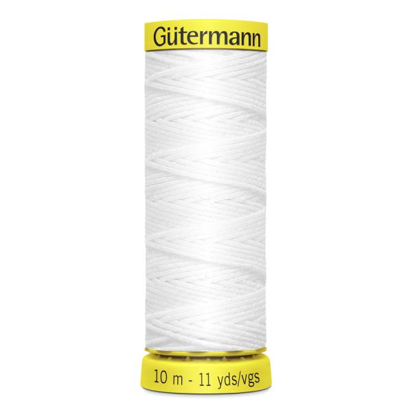 Gütermann elastic shirring thread - 5019 White 10m