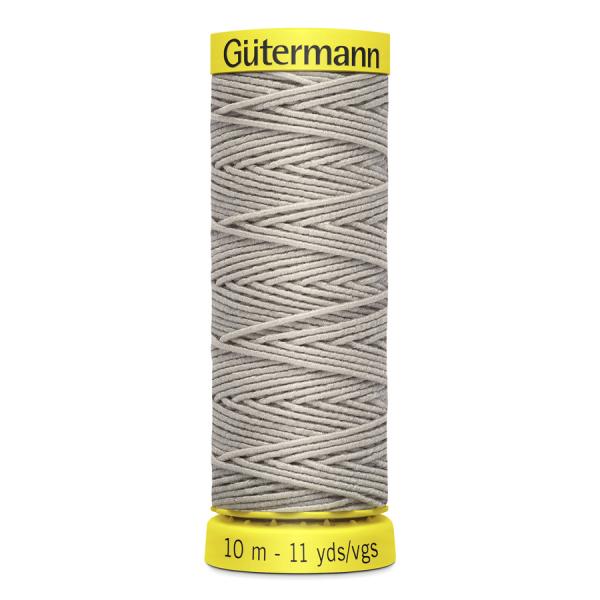 Gütermann elastic shirring thread - 8387 Light Grey 10m