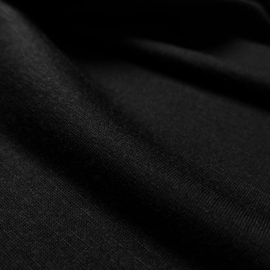 Australian Merino Jersey - Black 0.5m