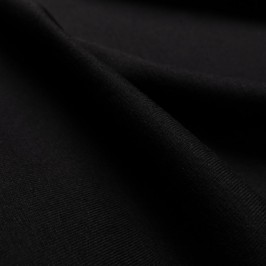 Organic cotton / elastane jersey - Black 0.5m
