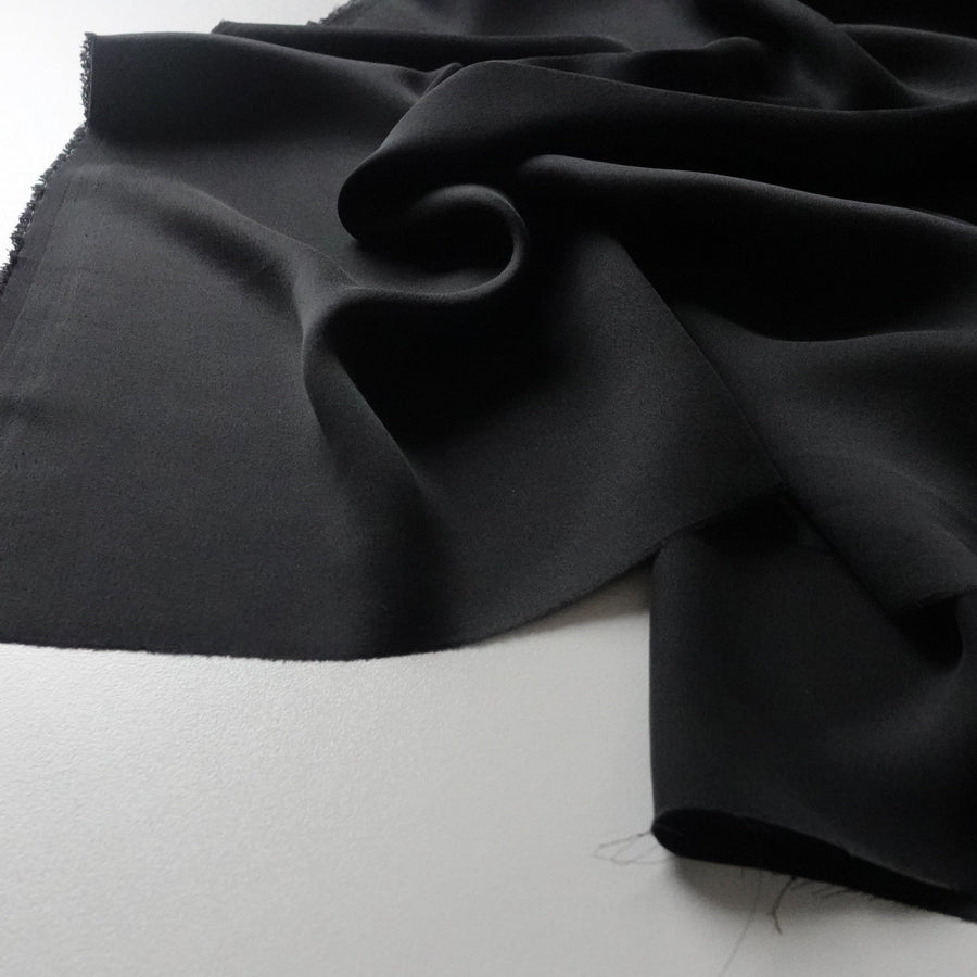 Sandwashed silk satin 19mm - Black 0.5m