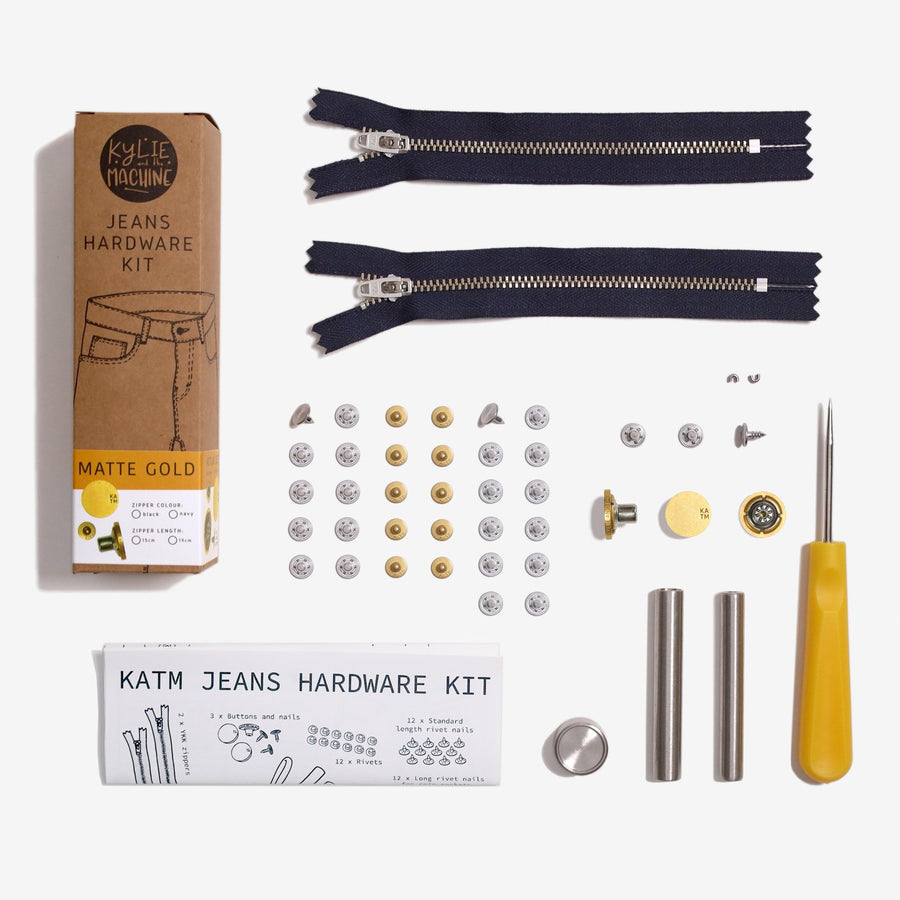 KATM Jeans Hardware - Matte Gold - Full Kit V2.0
