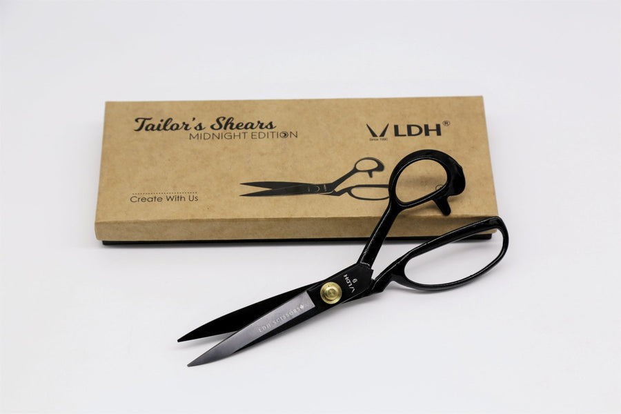 LDH Scissors - RIGHT HANDED Midnight Edition Fabric Shears 10"