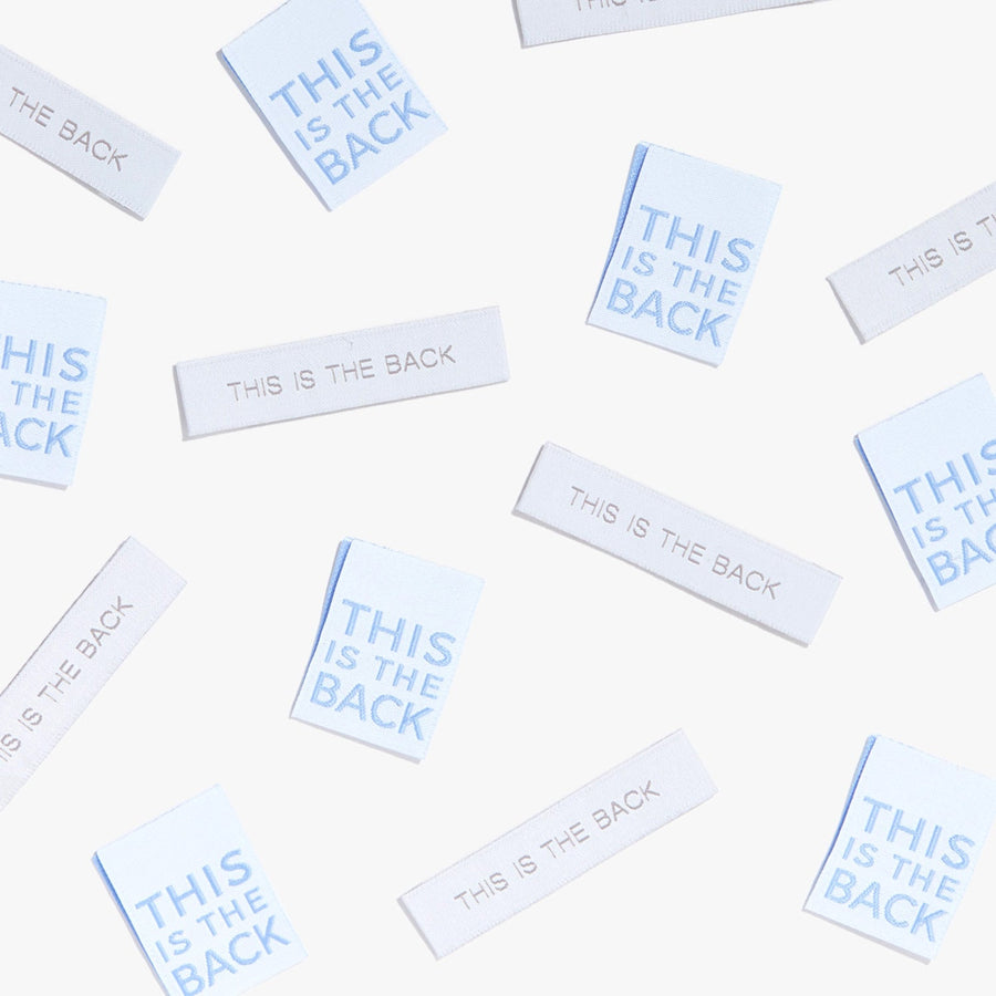 KATM - 'THIS IS THE BACK' - pack of 10 woven labels