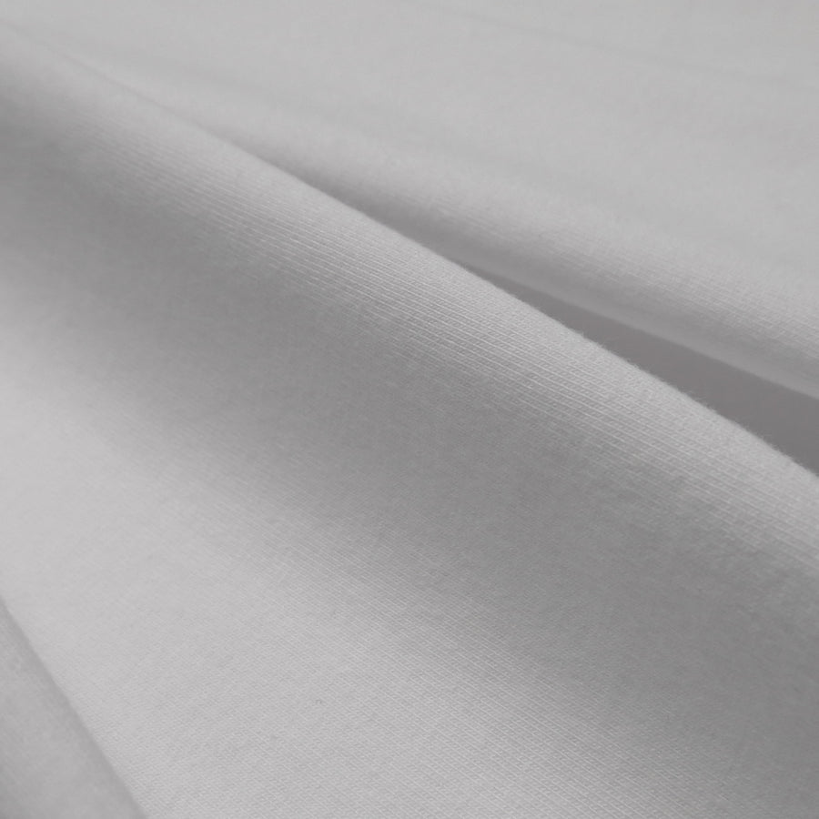 100% Organic Cotton Jersey - White 0.5m