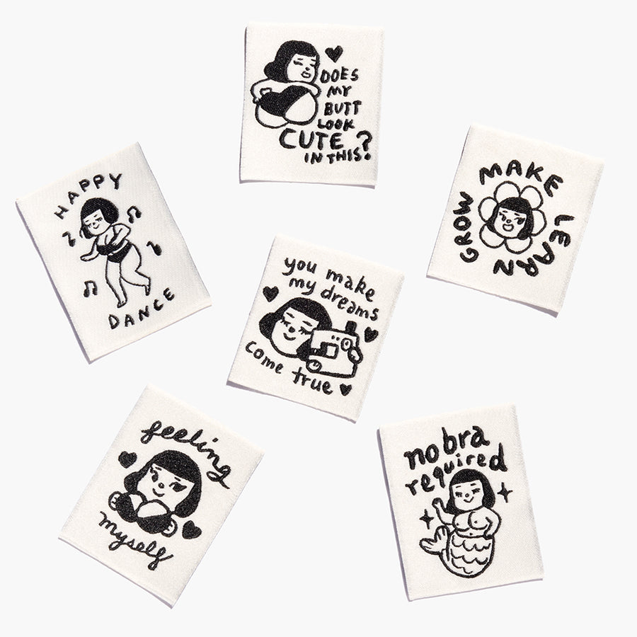 KATM - 'Feeling Yourself' - pack of 6 woven labels