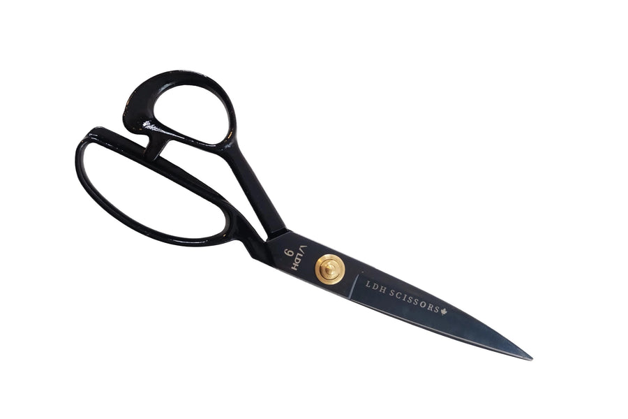 LDH Scissors - RIGHT HANDED Midnight Edition Fabric Shears 9"